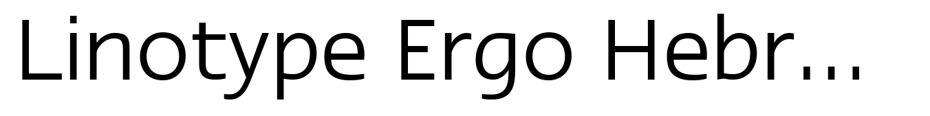 Linotype Ergo Hebrew Regular